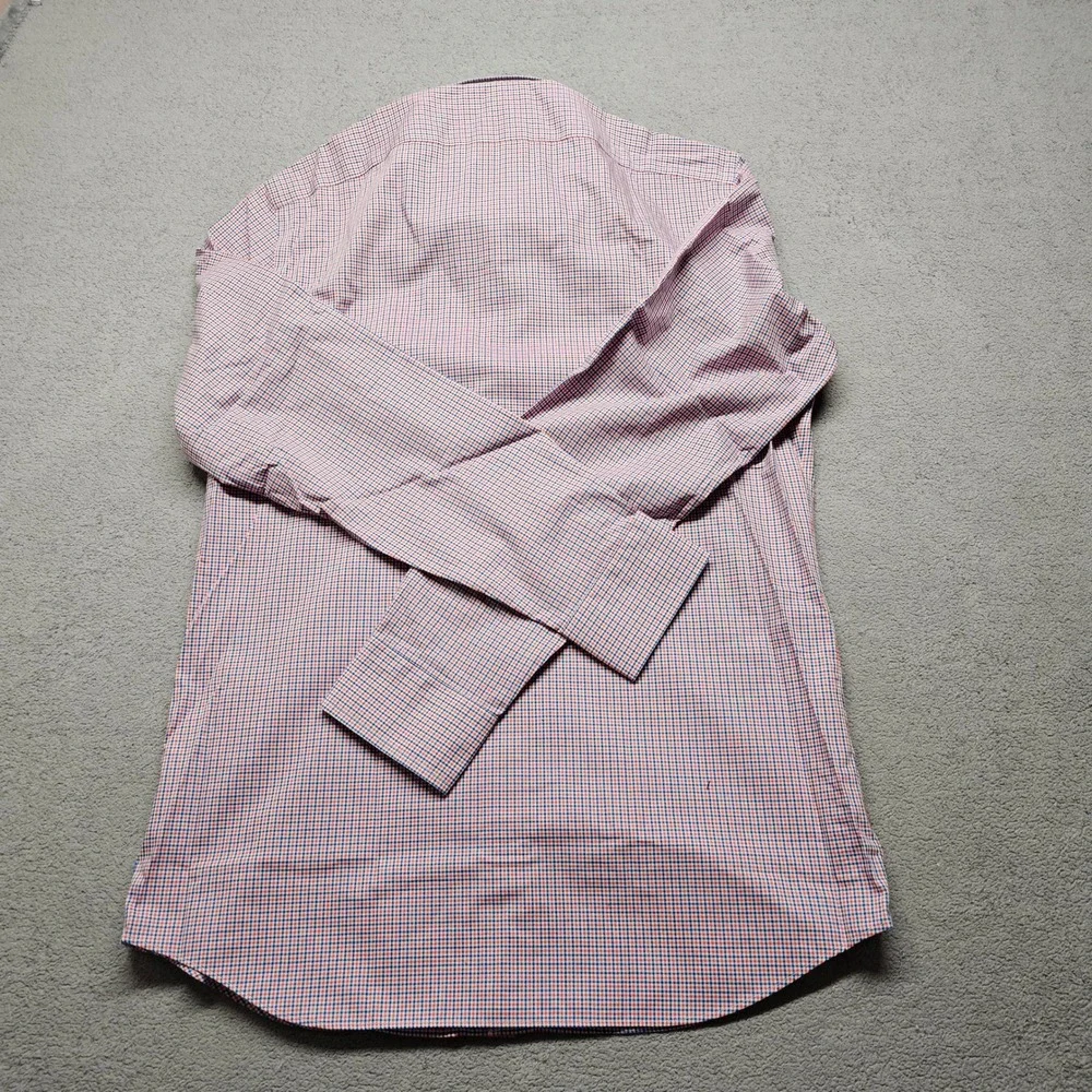Banana Republic Dress Shirt Mens Medium Multi Check Non-Iron Slim Fit Button Up